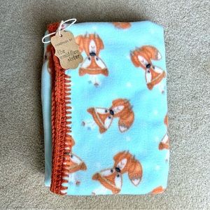Handmade Baby Blanket 2-Ply Fleece Crochet Edging Fox Toddler Stroller Lovey